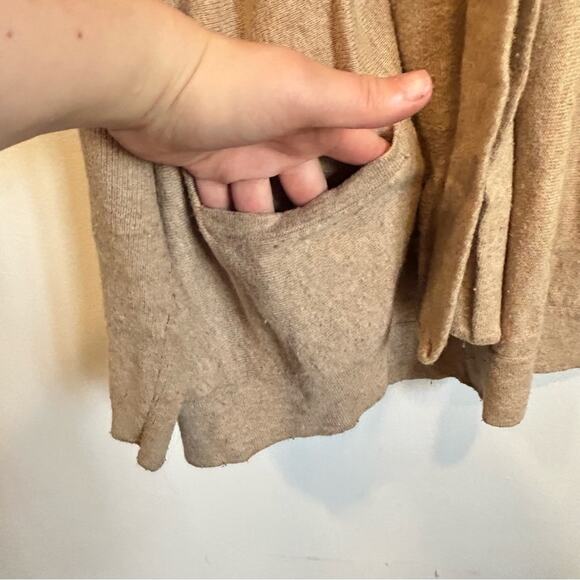 BCBGMaxAzria Wool Open Long Sleeve Cardigan Tan Size M - Picture 8 of 8